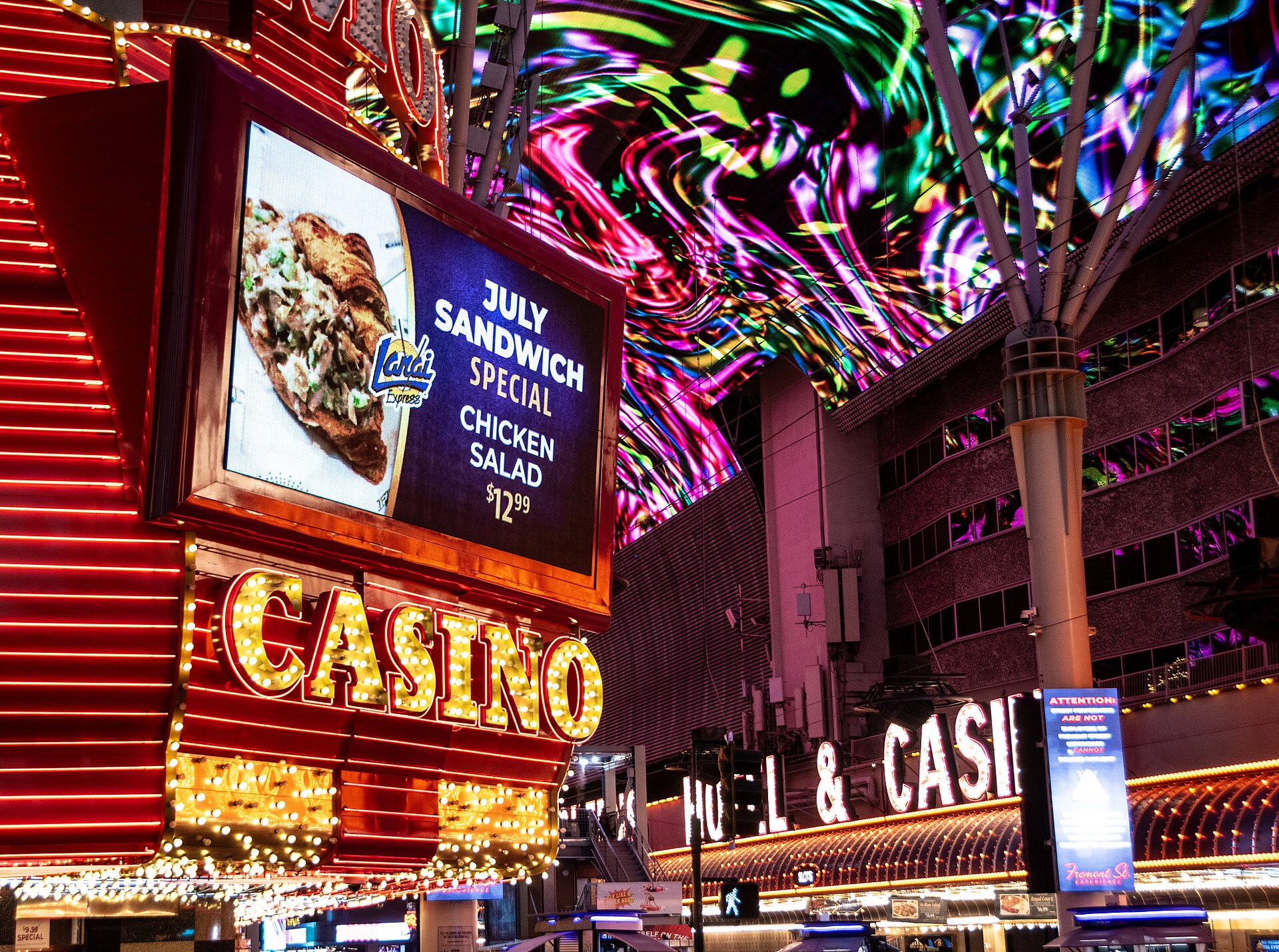 Fremont Street Experience in downtown Las Vegas
