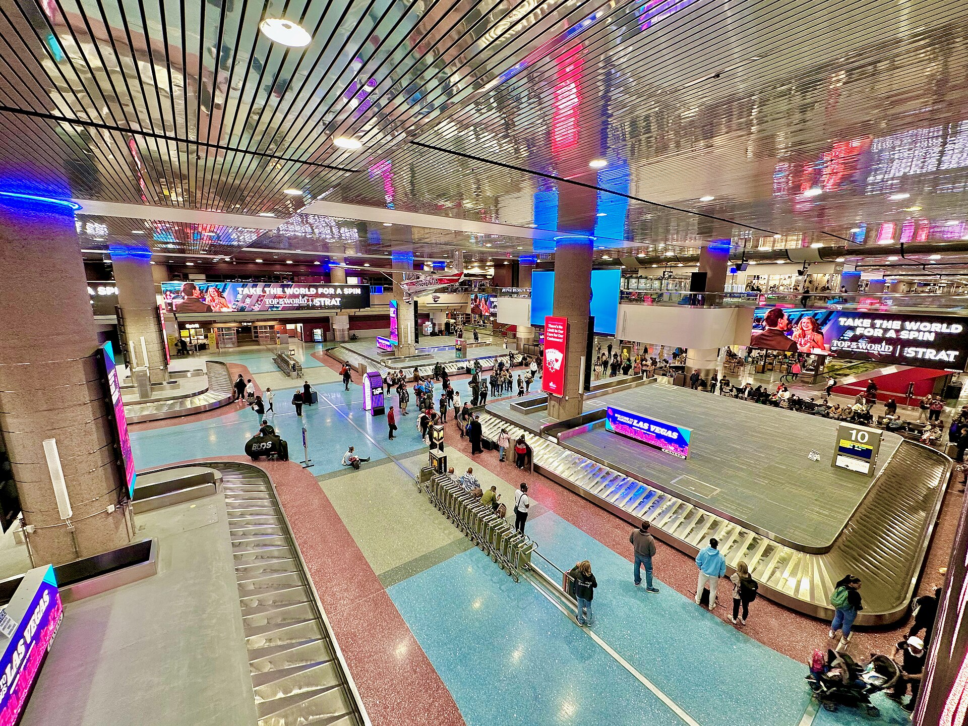 Baggage claim at Harry Reid International Airport